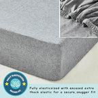 Brandream Crib Bedding Set 3 Pieces 100% Cotton Like Linen Supersoft Classic - Image 7