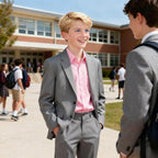 Boys Formal Suit Set 4 Pieces Kids Tuxedo Ring Bearer Outfit - Image 7