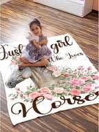Just A Girl Who Loves Horses Blanket - Image 6