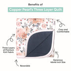 Copper Pearl Three-Layer Baby Blanket: Soft Baby Quilts - Image 2