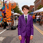 Boys Formal Suit Set 4 Pieces Kids Tuxedo Ring Bearer Outfit - Image 7