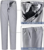 Boy's Suit Formal Slim Fit 5 Pieces Suit Set Blazer Vest Pants - Image 5