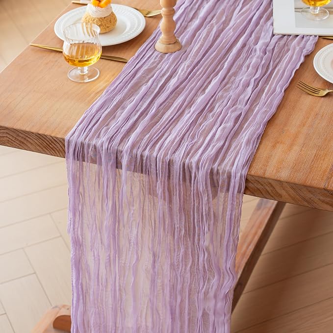 FEXIA 12 Pack Lilac Table Runner 35x120 Inches - Image 2
