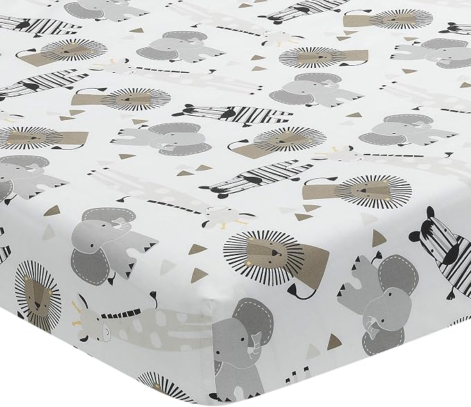 Lambs & Ivy Jungle Safari Elephant 3-Piece Mini Crib Bedding Set - Image 4