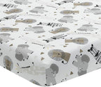 Lambs & Ivy Jungle Safari Elephant 3-Piece Mini Crib Bedding Set - Image 4