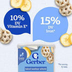 Gerber Baked Teether Wheels, Banana Cream Crunchy Teether Snack, Baby Crackers - Image 4