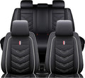 Leather Car Seat Covers Fit for LR LR4 2009-2016, 5 Seater Waterproof and by TENDER+GLOW