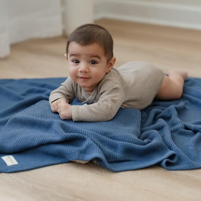 Heritage Knit Organic Cotton Receiving Swaddle Blanket - Image 5