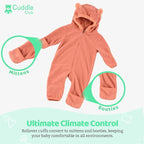 Cuddle Club Fleece Baby Bunting Bodysuit - Image 3