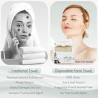 Bamboo Rayon Disposable Face Towel Biodegradable Large Dry Face Wipes 120 Count - Image 4