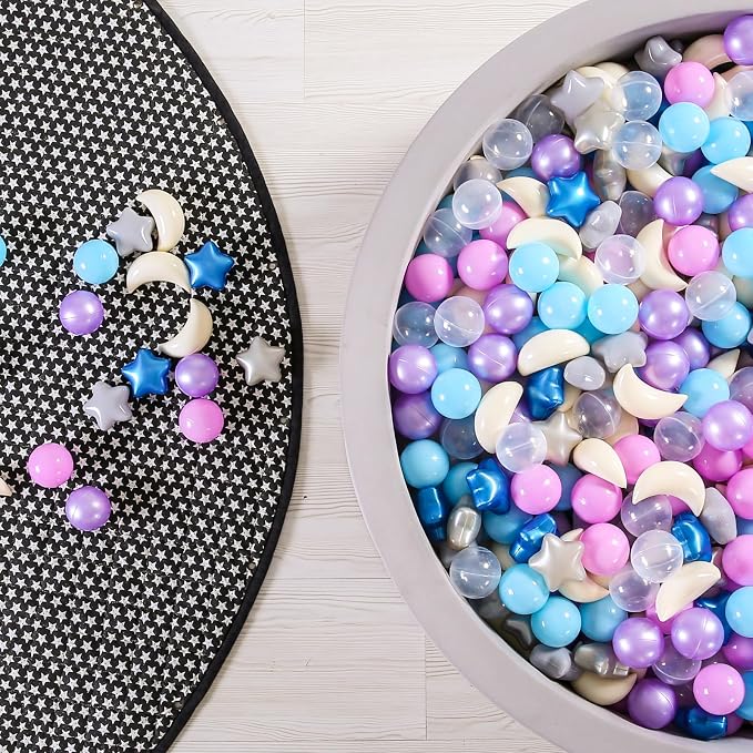 GOGOSO Ball Pit Balls Stars Moon Shapes Plastic Pitballs - Image 7