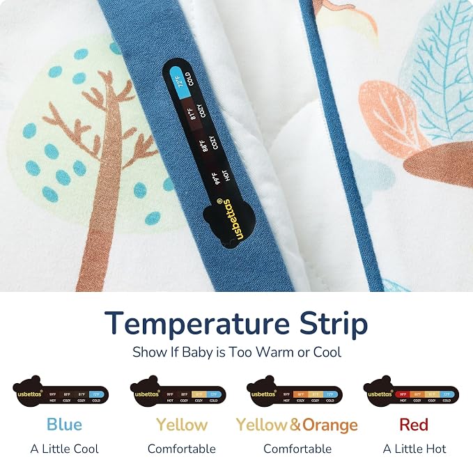 Baby Sleep Sack 3-6 Months, Cotton Detachable Long Sleeve Sleep Sack, 2.5 Tog - Image 3