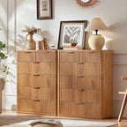 LEYAOYAO Fluted 6 Drawers Dresser - Image 4