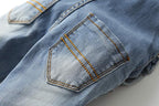KIDSCOOL SPACE Baby Toddler 2 Buttons Adjustable Straps Fashion Jean Overall - Image 4