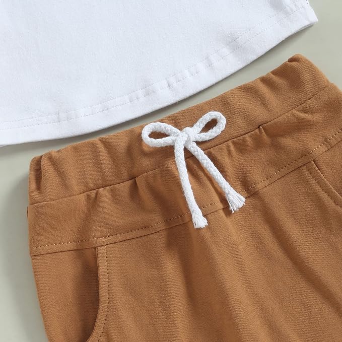 Rtnnsbbfcm Newborn Baby Boy Summer Clothes Short Sleeve Color Block Front - Image 5