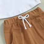 Rtnnsbbfcm Newborn Baby Boy Summer Clothes Short Sleeve Color Block Front - Image 5