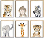 Jungle Safari Wall Art Decor for Baby Nursery Room by CALMART