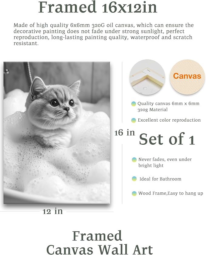 KensTro Funny Bathroom Wall Art Decor, Wall Decor - Image 2