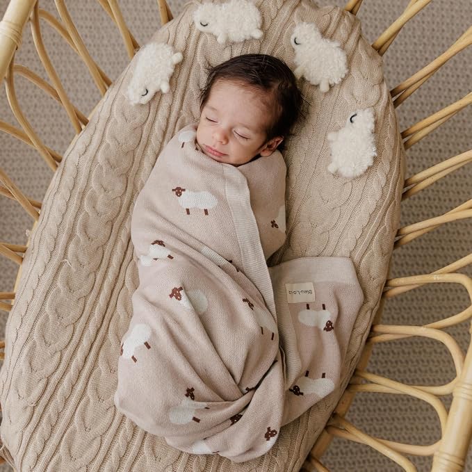 Knit Baby Swaddle Blanket for Boys - Image 4