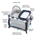 Graco Pack ’n Play Quick Connect Playard, Portable Bassinet - Image 6