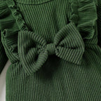 Happy Town Baby Girl Romper Infant Fall Winter Clothes Ruffle Sweater Long - Image 6