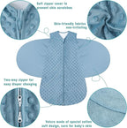 Fleece Newborn Sleep Sack Baby Swaddle, 3-Way Adjustable Wearable Blanket - Image 4
