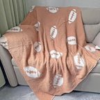 Cozy Football Pattern Blanket Perfect Lightweight Bedding by XING7DAY