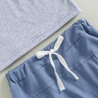 Rtnnsbbfcm Newborn Baby Boy Summer Clothes Short Sleeve Color Block Front - Image 5