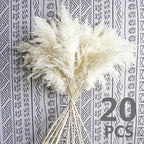 35-inch Tall White Pampas Grass Bouquet Decor - Image 3