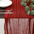 DOLOPL Christmas Table Runner 13.3FT Red Cheesecloth Table Runner by DOLOPLOfficial