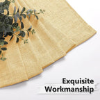 Tollpiz Linen Tier Curtain Rod Pocket Semi Sheer Half Kitchen Curtains Burlap - Image 7
