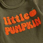 Newborn Infant Baby Boy Halloween Outfit Little Pumpkin Embroidery Romper - Image 7