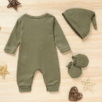 GRNSHTS Newborn Baby Boy Romper Coming Home Outfits Letter Print Bodysuit - Image 3
