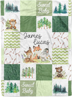 MDPrints Personalized Woodland Baby Blankets by MDPrintsGlobal