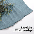 Tollpiz Linen Tier Curtain Rod Pocket Semi Sheer Half Kitchen Curtains Burlap - Image 7