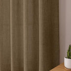 Tollpiz Short Linen Tier Curtains Rod Pocket Semi Sheer Half Kitchen Curtain - Image 8