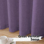 Tollpiz Linen Tier Curtain Rod Pocket Semi Sheer Half Kitchen Curtains Burlap - Image 4