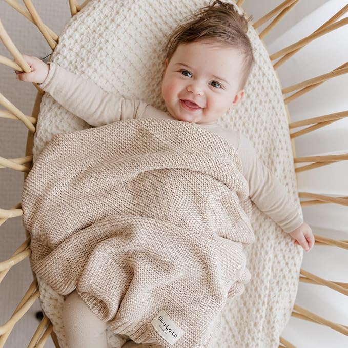 Heritage Knit Organic Receiving Swaddle Blanket - Image 7
