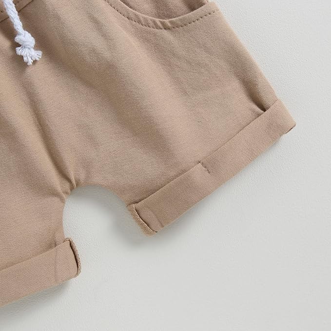 Rtnnsbbfcm Newborn Baby Boy Summer Clothes Short Sleeve Color Block Front - Image 6