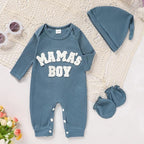 GRNSHTS Newborn Baby Boy Romper Coming Home Outfits Letter Print Bodysuit - Image 2