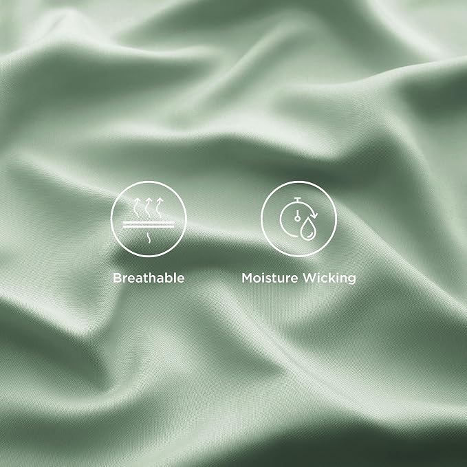 Bedsure Queen Sheet Set, Rayon Derived from Bamboo, Cooling Sheets, Breathable - Image 5