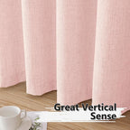 Tollpiz Linen Tier Curtain Rod Pocket Semi Sheer Half Kitchen Curtains Burlap - Image 4