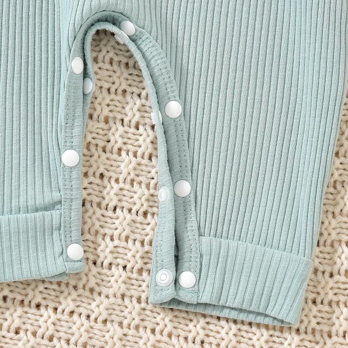 Aalizzwell Newborn Baby Ribbed Romper - Image 4