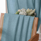Tollpiz Linen Tier Curtain Rod Pocket Semi Sheer Half Kitchen Curtains Burlap - Image 6