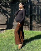G4Free Maternity Pants Over The Belly Yoga Dress Work Pregnancy Pants Stretchy - Image 4