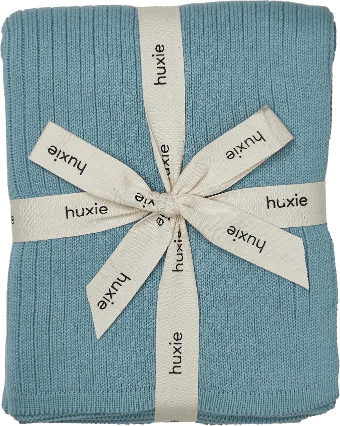 Knitted Organic Cotton Baby Blanket- Swaddle Blanket by huxie