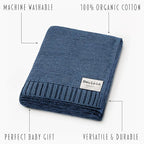 Heritage Knit Organic Cotton Receiving Swaddle Blanket - Image 3