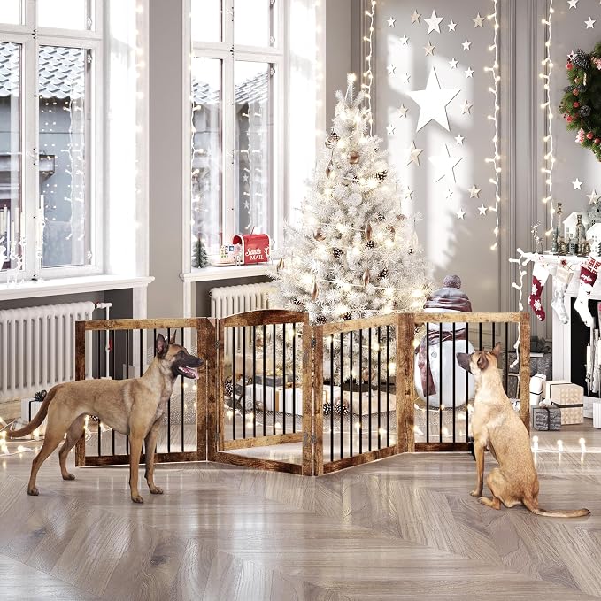 Vantas Folding Pet Gate 96" Wide, Freestanding Pet Gate, Puppy Safety Fence - Image 2