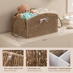 HBlife Diaper Caddy Organizer, Large Hand-Woven Storage Basket - Image 3