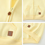 Baby Hoodie Sherpa Lined Zip up Light Fleece Jacket Solid Bear Coat Fall Winter - Image 4